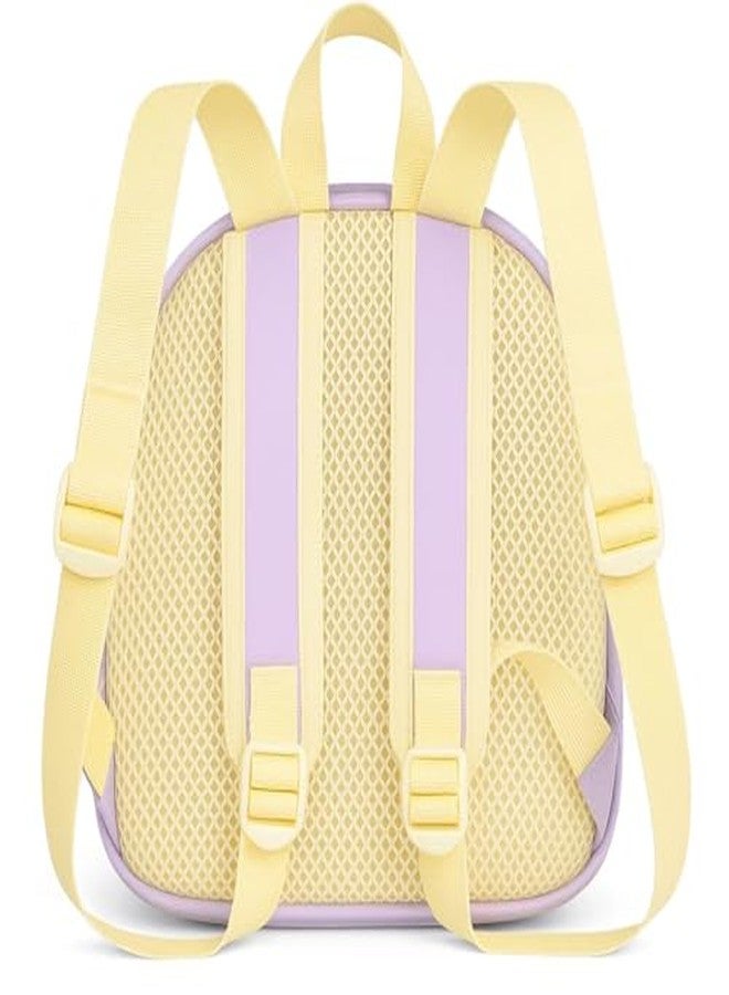Nubby Dotss Kids Musical Theme Mini Backpack with Guitar Design, Yellow Straps, Mesh Back Panel for School, Picnic (purple) - Image 3